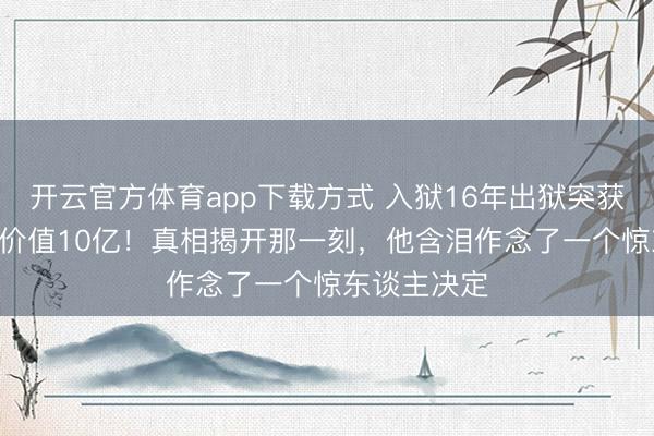 开云官方体育app下载方式 入狱16年出狱突获264套房，价值10亿！真相揭开那一刻，他含泪作念了一个惊东谈主决定